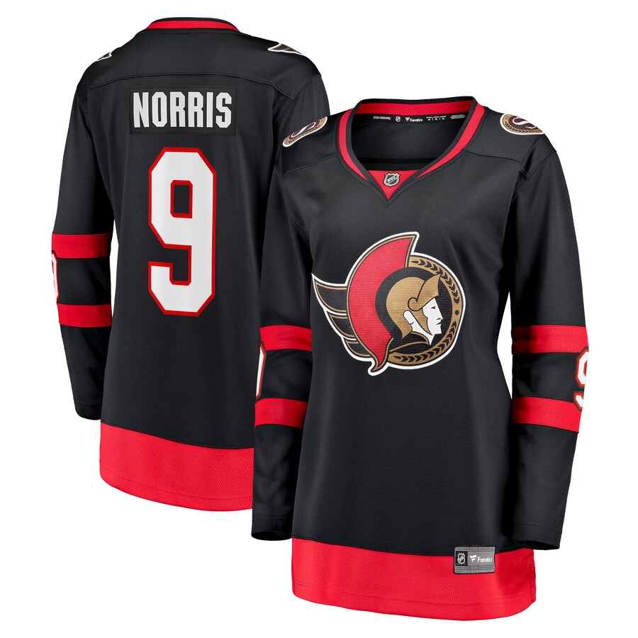 Women's Ottawa Senators Josh Norris Fanatics Branded Black Home Breakaway Player Jersey - Puhuasuan