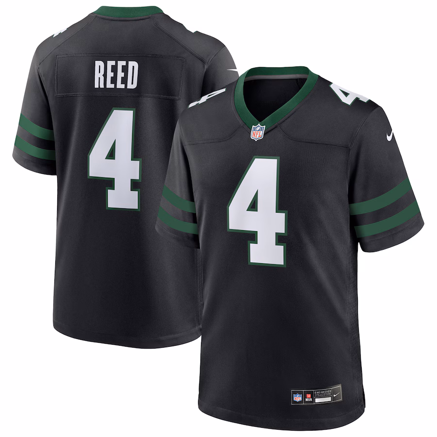 Men's New York Jets D.J. Reed Nike Legacy Black Alternate Game Jersey - Puhuasuan
