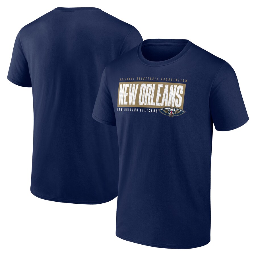 Men's New Orleans Pelicans Fanatics Navy Box Out T-Shirt - Puhuasuan