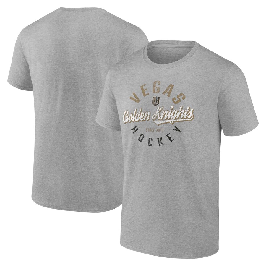 Men's Vegas Golden Knights Fanatics Gray Emblem T-Shirt - Puhuasuan