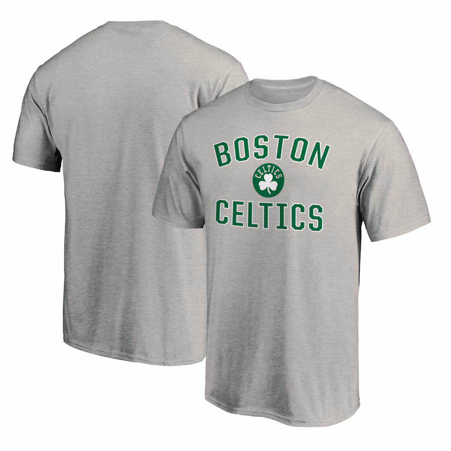 Men's Boston Celtics  Heather Gray Victory Arch T-Shirt - Puhuasuan