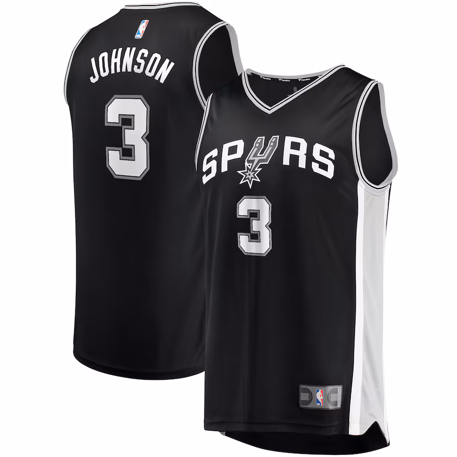 Men's San Antonio Spurs Keldon Johnson Fanatics Black Fast Break Replica Jersey - Icon Edition - Puhuasuan