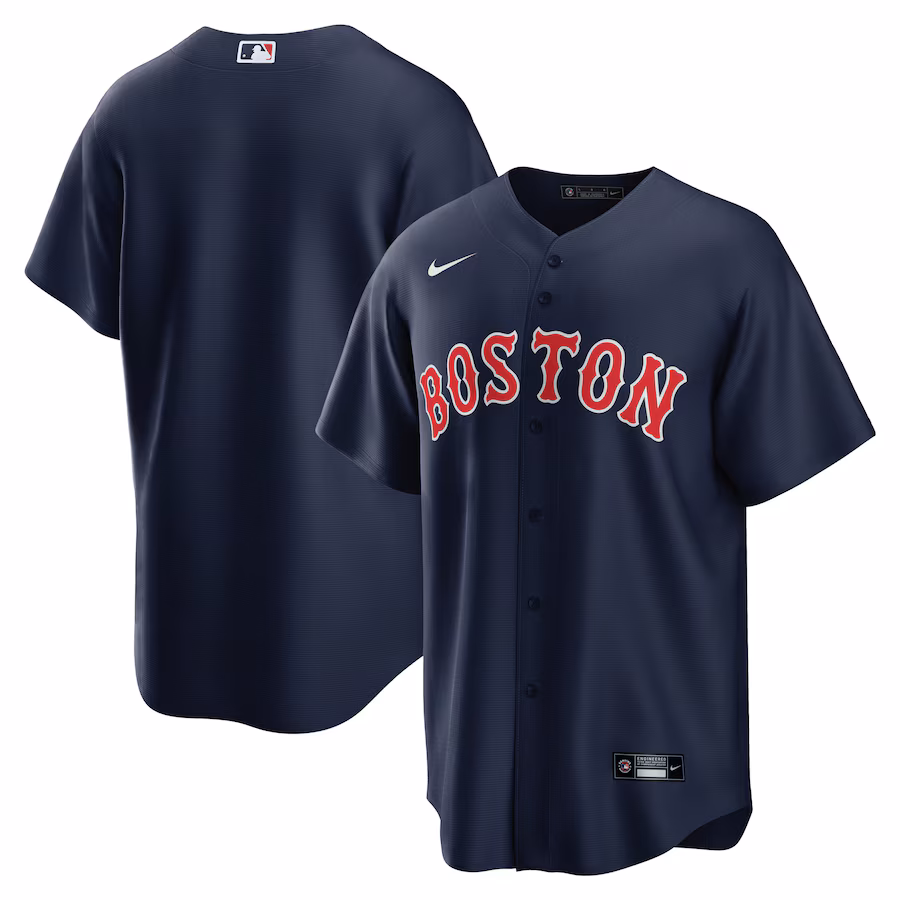 Men's Boston Red Sox Nike Navy Alternate Replica Team Jersey - Puhuasuan