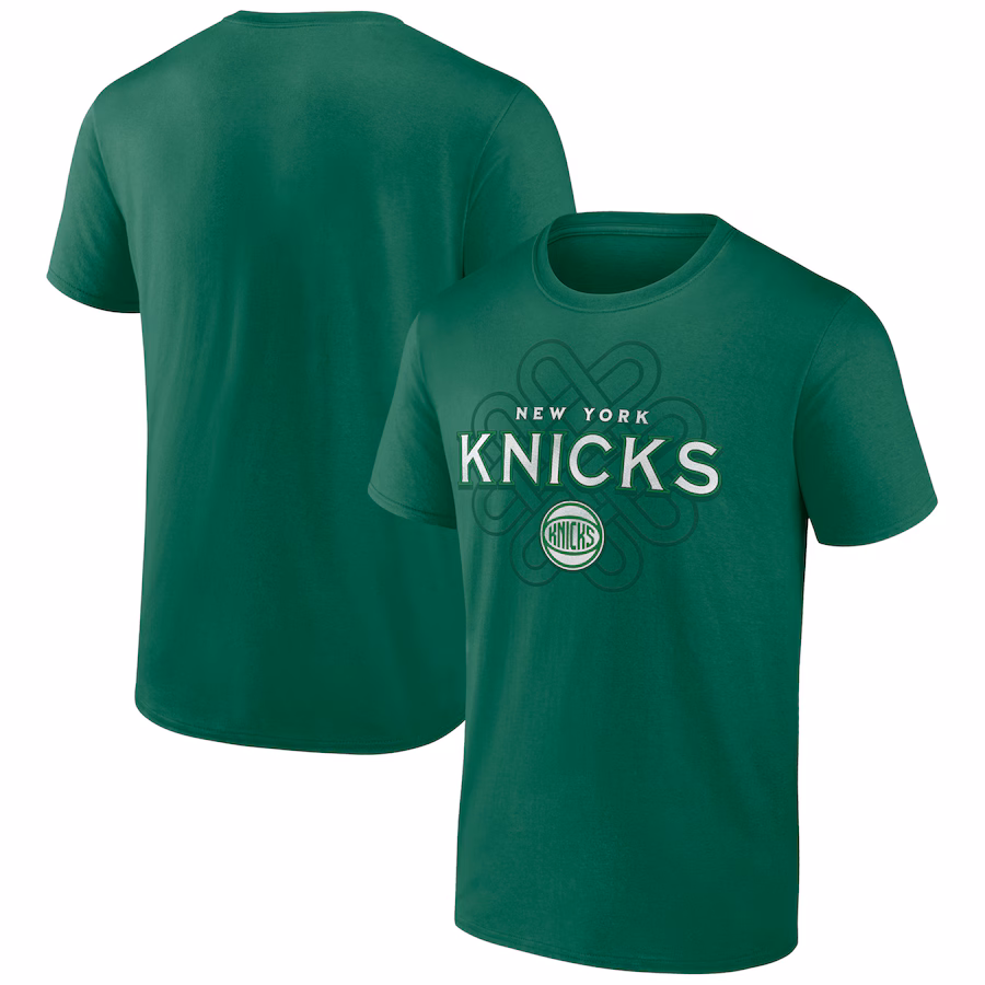 Men's New York Knicks Green Celtic Knot T-Shirt - Puhuasuan