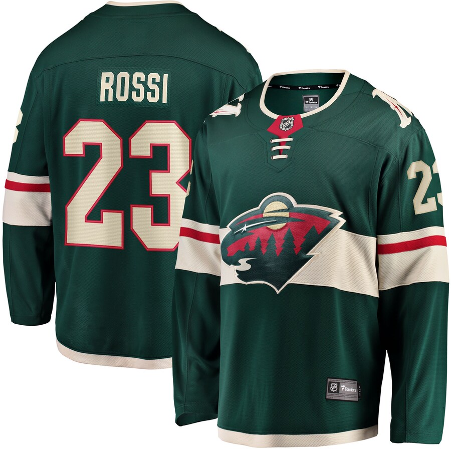 Men's Minnesota Wild Marco Rossi Fanatics Branded Green Home Breakaway Player Jersey - Puhuasuan