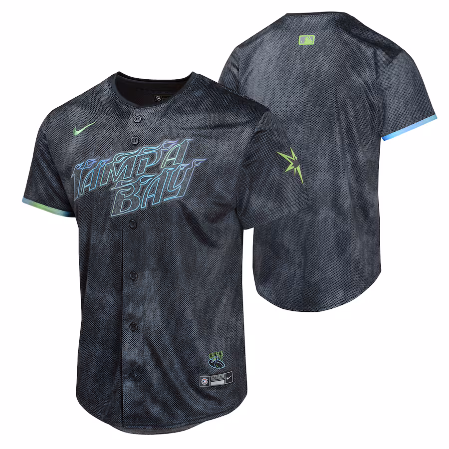 Youth Tampa Bay Rays Nike Black 2024 City Connect Limited Jersey - Puhuasuan