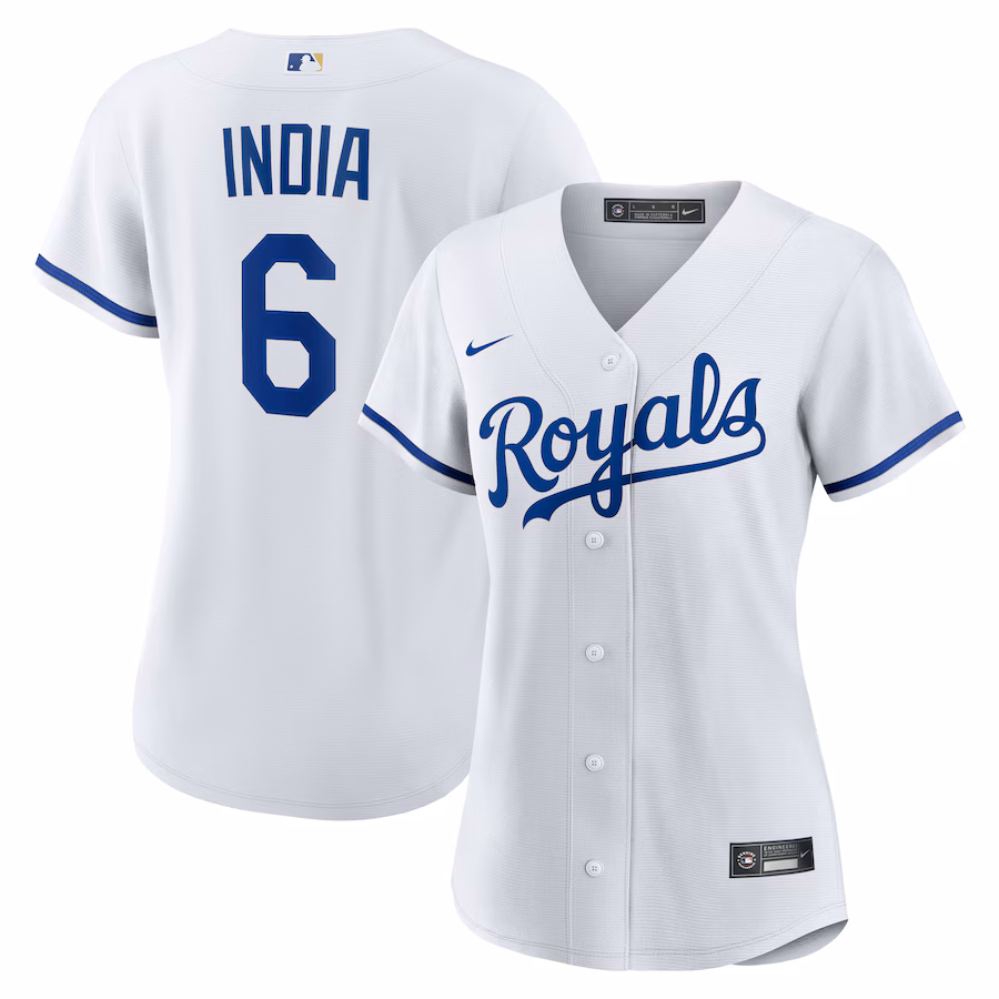 Women's Kansas City Royals Jonathan India Nike White Home Replica Jersey - Puhuasuan