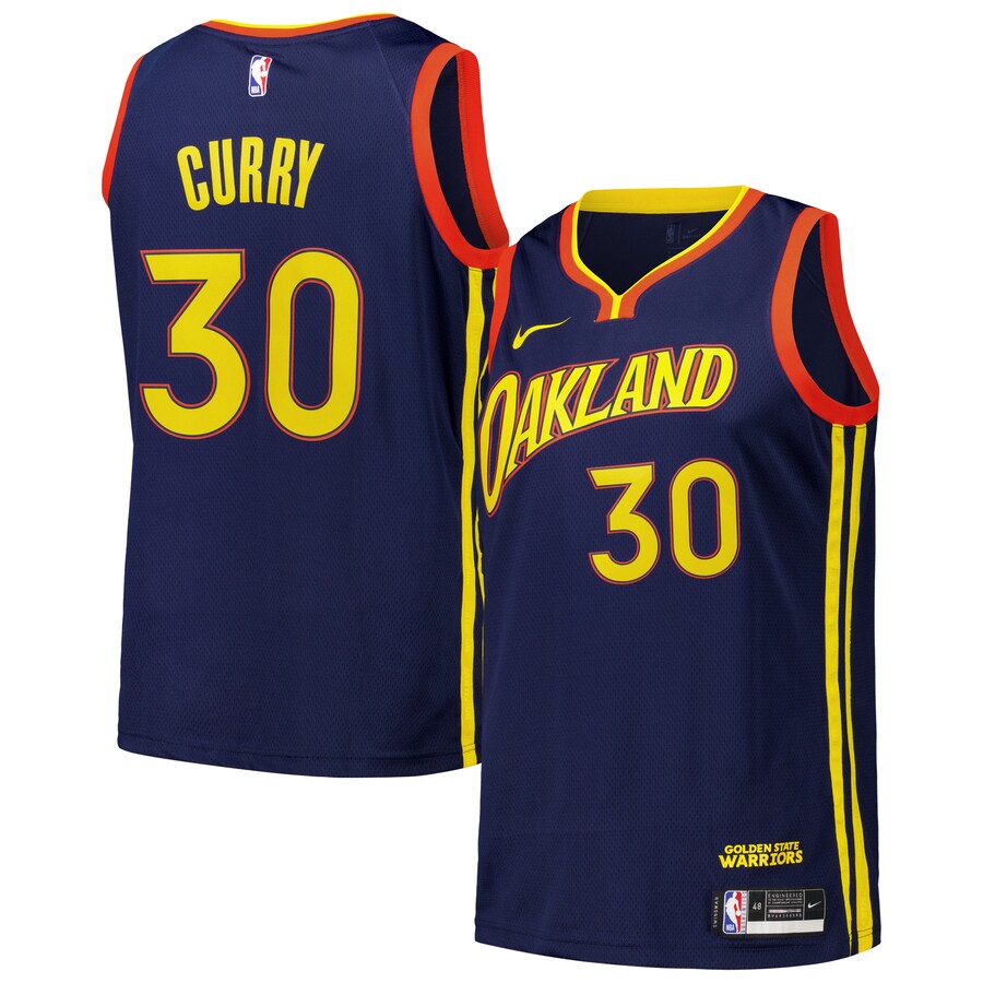 Men's Golden State Warriors Stephen Curry Nike Royal Swingman Player Jersey - City Edition - Puhuasuan