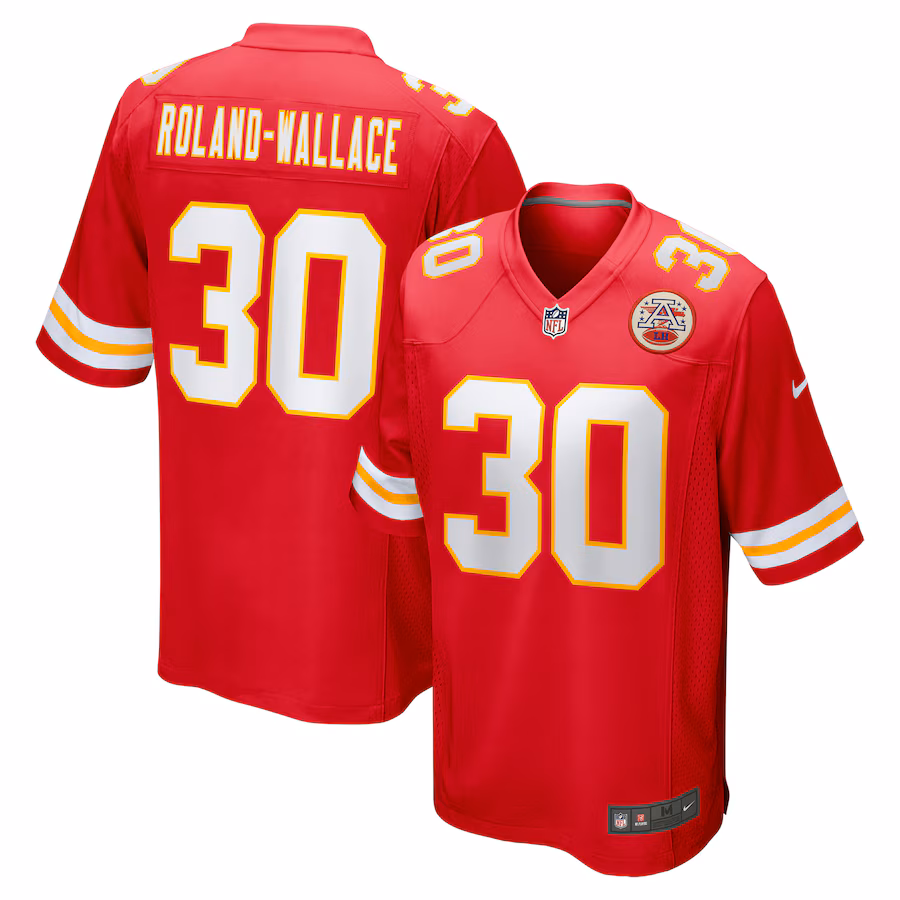Men's Kansas City Chiefs Chris Roland-Wallace Nike Red Game Jersey - Puhuasuan
