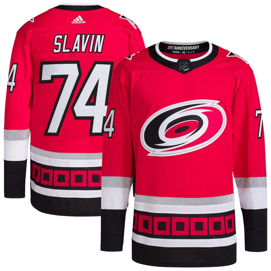 Men's Carolina Hurricanes Jaccob Slavin adidas Red Alternate Primegreen Authentic Player Jersey - Puhuasuan