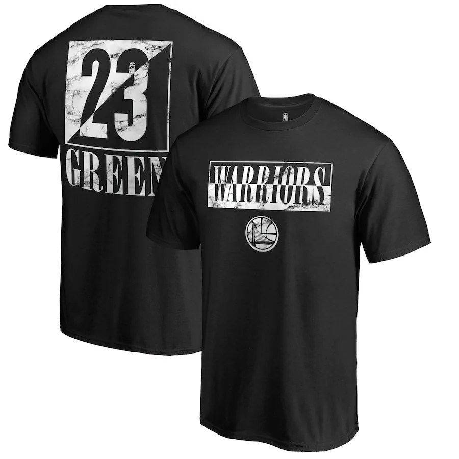 Men's Golden State Warriors Draymond Green Black Yin & Yang Name and Number T-Shirt - Puhuasuan