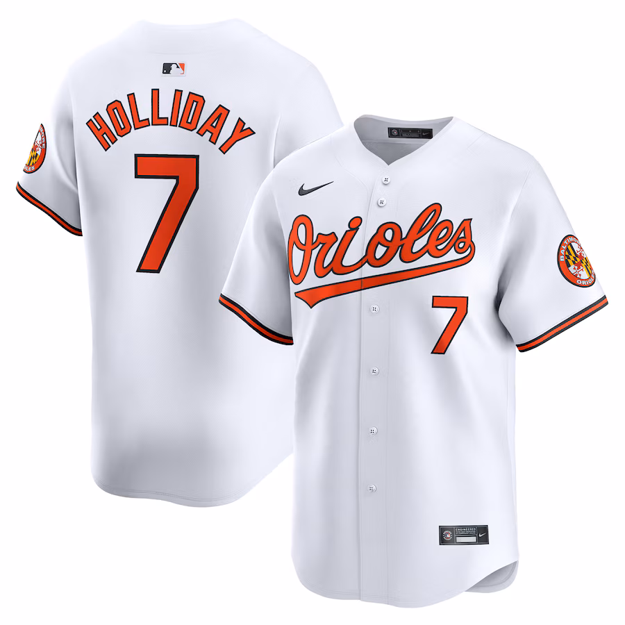 Men's Baltimore Orioles Jackson Holliday Nike White Home Limited Player Jersey - Puhuasuan