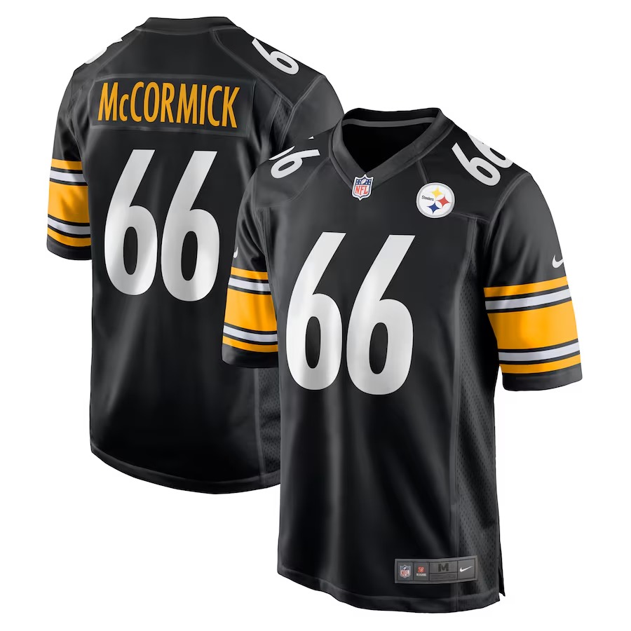 Men's Pittsburgh Steelers Mason McCormick Nike Black Game Jersey - Puhuasuan