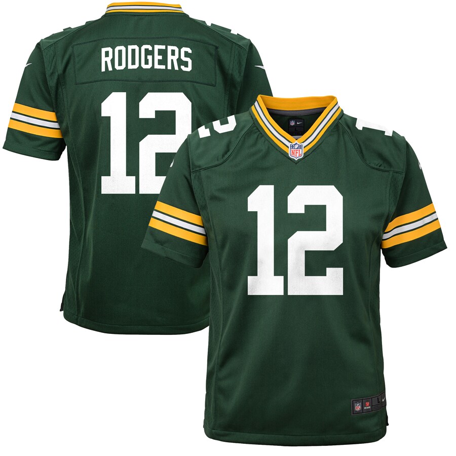 Youth Green Bay Packers Aaron Rodgers Nike Green Game Jersey - Puhuasuan