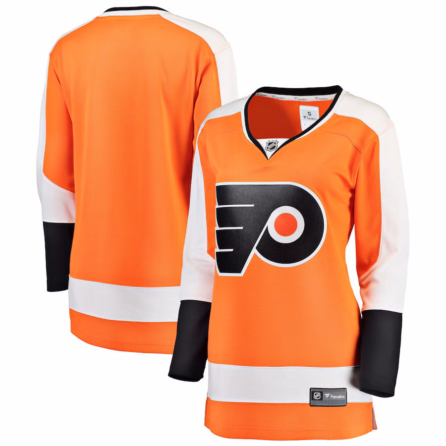 Women's Philadelphia Flyers Fanatics Orange Breakaway Home Jersey - Puhuasuan