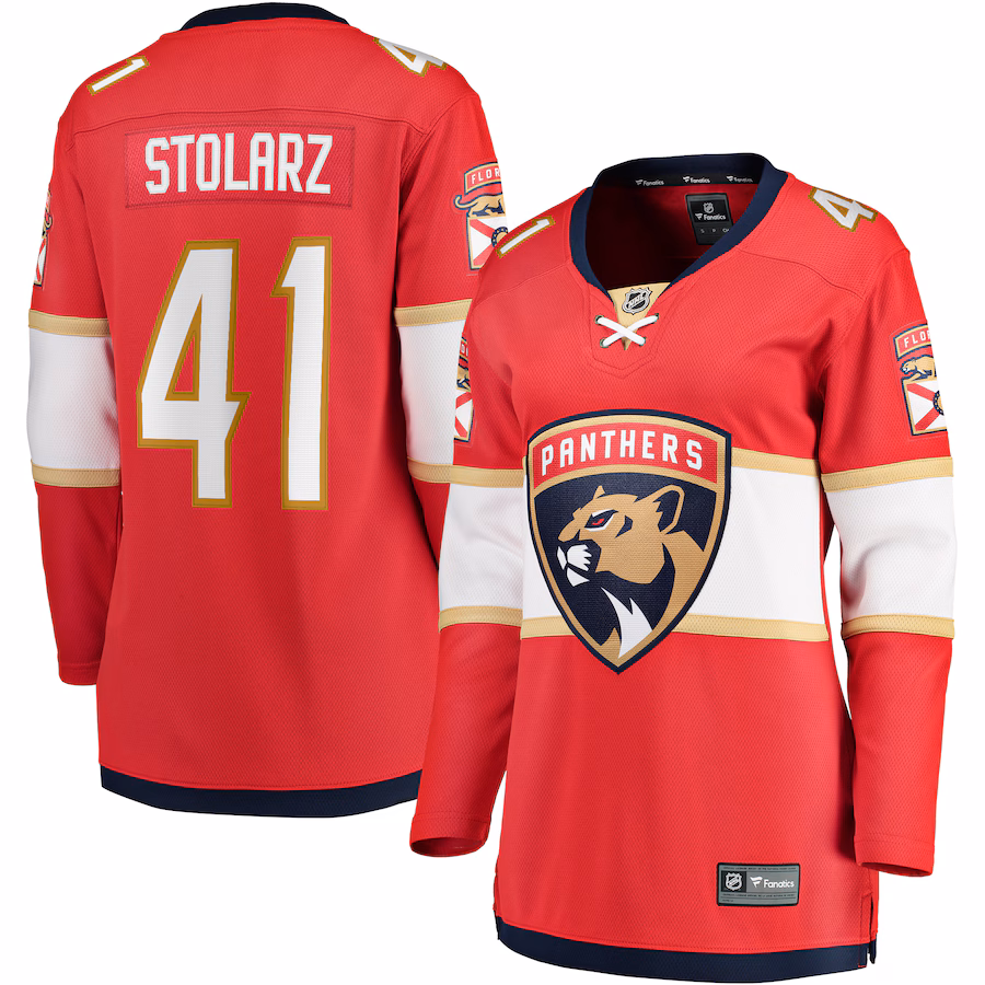 Women's Florida Panthers Anthony Stolarz Fanatics Red Home Breakaway Player Jersey - Puhuasuan