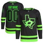Men's Dallas Stars adidas Black Alternate Primegreen Authentic Pro Custom Jersey - Puhuasuan