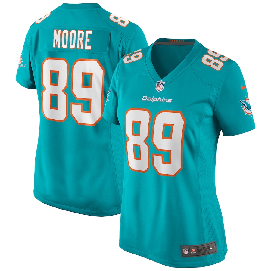 Women's Miami Dolphins Nat Moore Nike Aqua Game Retired Player Jersey - Puhuasuan
