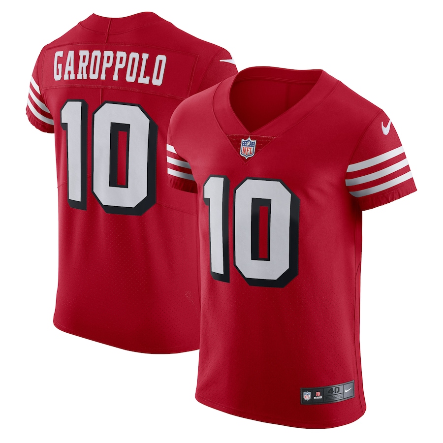 Men's San Francisco 49ers Jimmy Garoppolo Nike Scarlet Alternate Vapor Elite Jersey - Puhuasuan