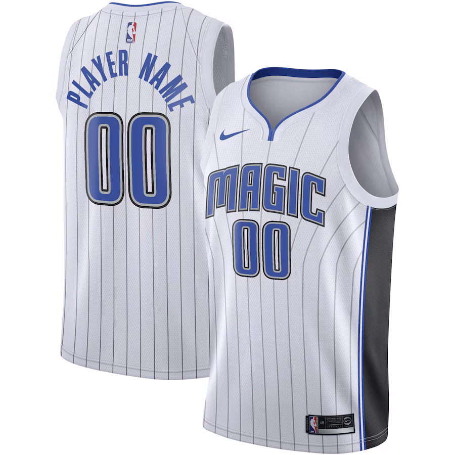 Men's Orlando Magic Nike White 2020/21 Swingman Custom Jersey - Association Edition - Puhuasuan