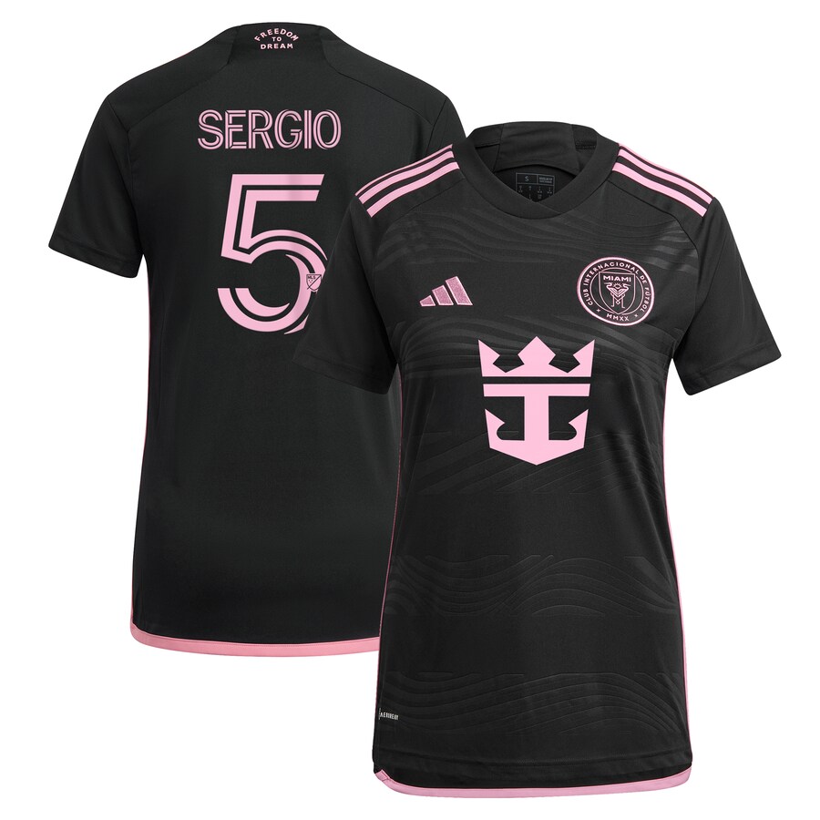 Women's Inter Miami CF Sergio Busquets adidas Black 2024 La Noche Replica Player Jersey - Puhuasuan