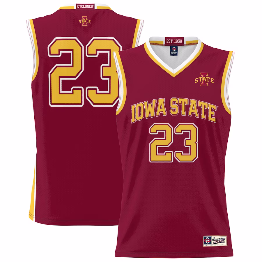 #23 Iowa State Cyclones GameDay Greats Unisex Lightweight Basketball Jersey - Cardinal - Puhuasuan