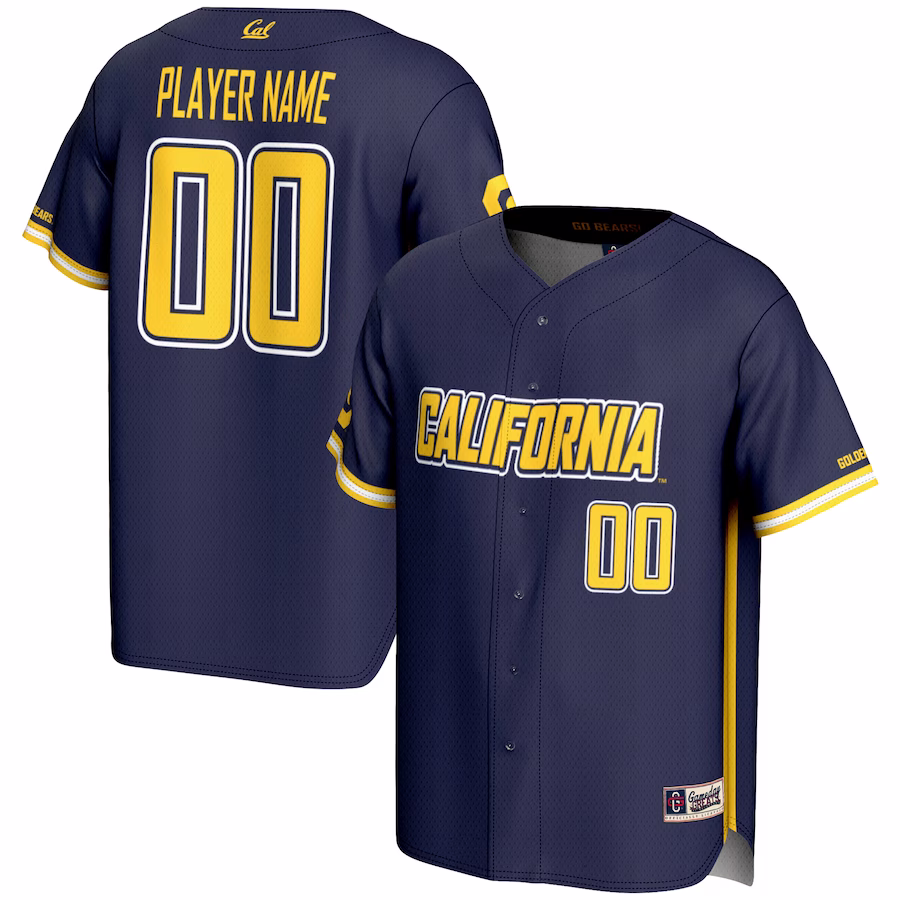 Cal Bears GameDay Greats NIL Pick-A-Player Lightweight Baseball Jersey - Navy - Puhuasuan