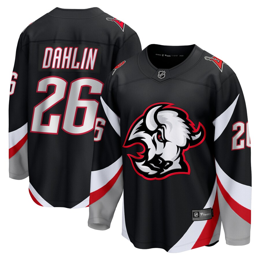 Men's Buffalo Sabres Rasmus Dahlin Fanatics Branded Black Alternate Premier Breakaway Player Jersey - Puhuasuan