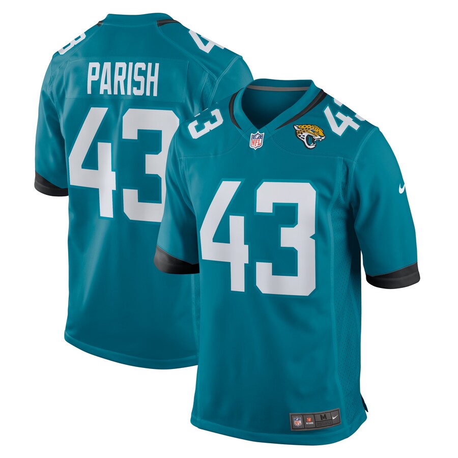 Men's Jacksonville Jaguars Derek Parish Nike  Teal  Game Jersey - Puhuasuan