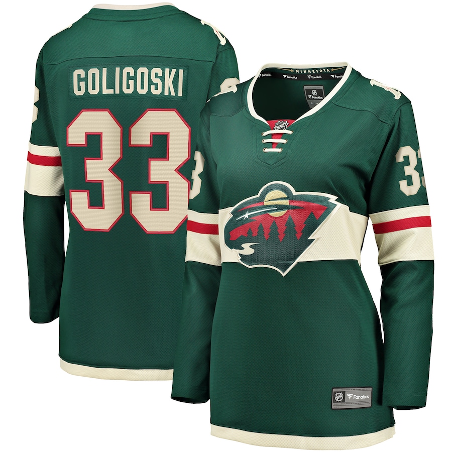 Women's Minnesota Wild Alex Goligoski Fanatics Green Home Breakaway Player Jersey - Puhuasuan