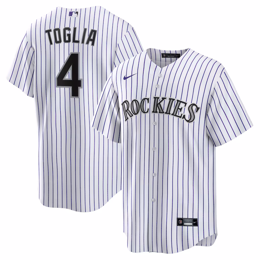 Men's Colorado Rockies Michael Toglia Nike White Home Replica Jersey - Puhuasuan
