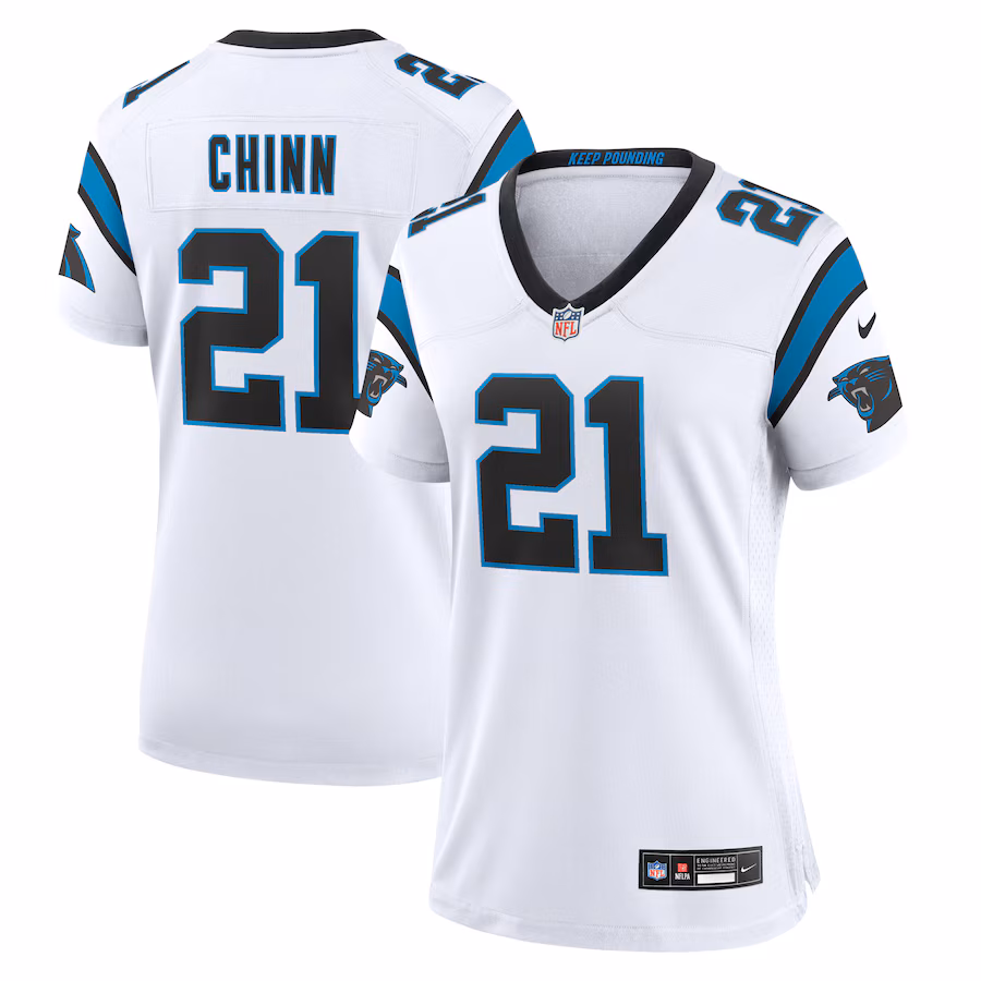 Women's Carolina Panthers Jeremy Chinn Nike White Player Jersey - Puhuasuan