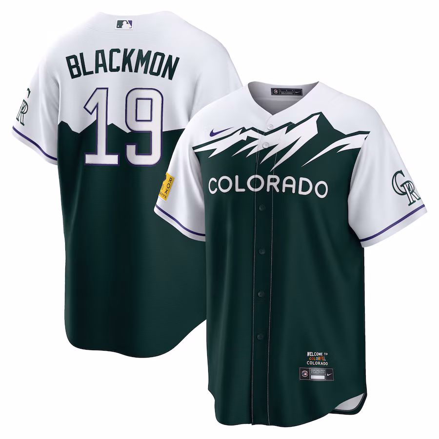 Men's Colorado Rockies Charlie Blackmon Nike Green City Connect Replica Player Jersey - Puhuasuan