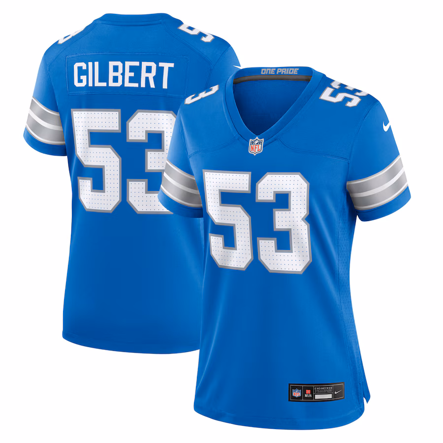 Women's Detroit Lions DaRon Gilbert Nike  Blue Game Jersey - Puhuasuan