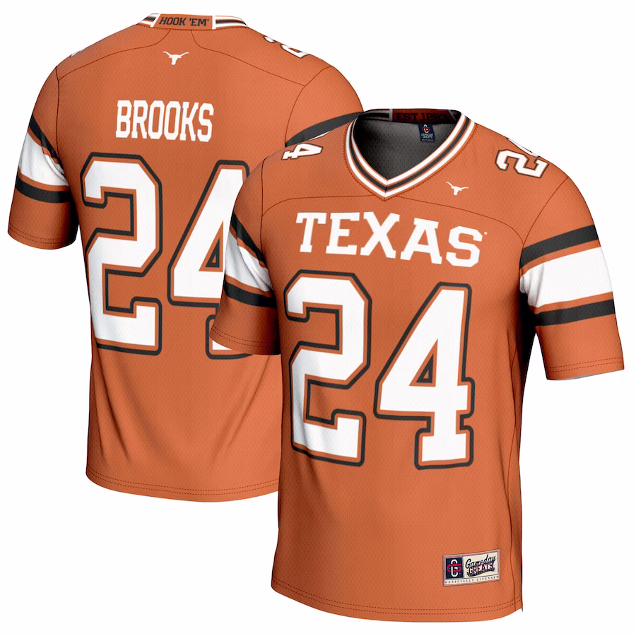 Jonathon Brooks Texas Longhorns GameDay Greats Youth NIL Player Football Jersey - Texas Orange - Puhuasuan