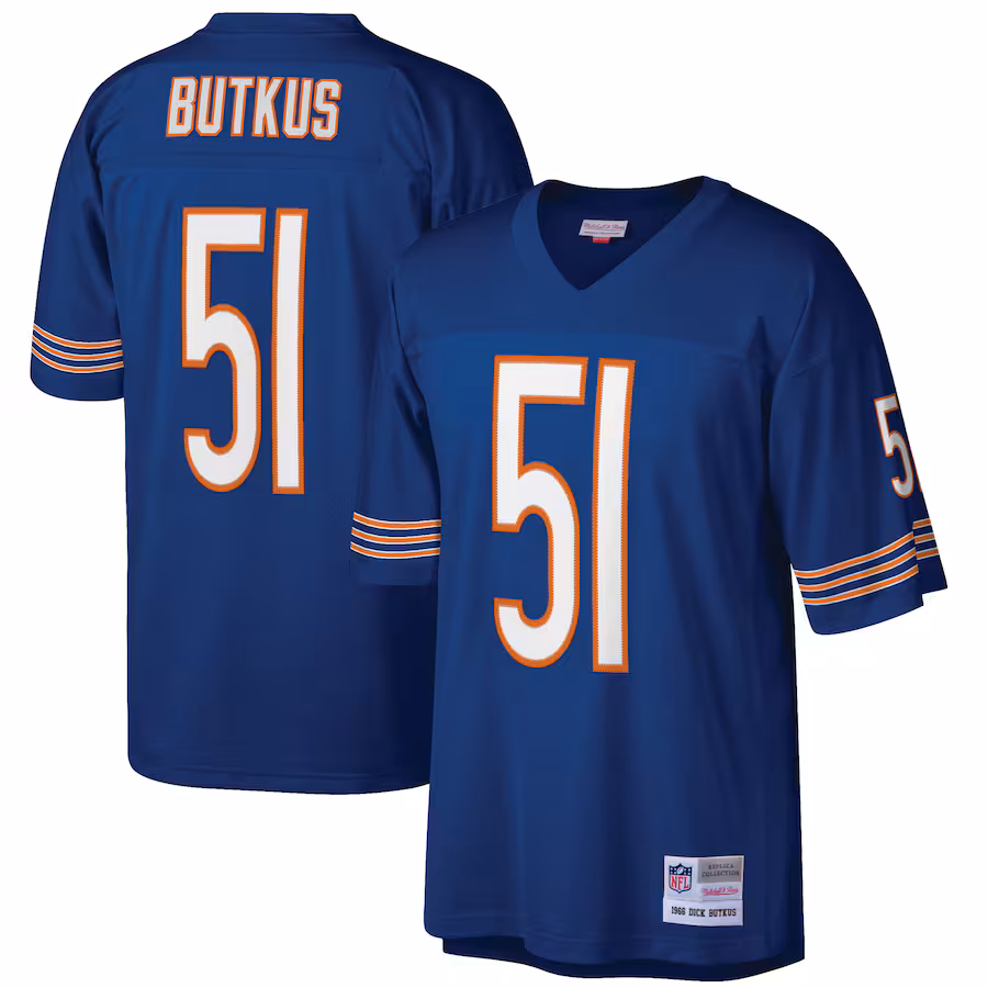 Men's Chicago Bears Dick Butkus Mitchell & Ness Navy Retired Player Legacy Replica Jersey - Puhuasuan
