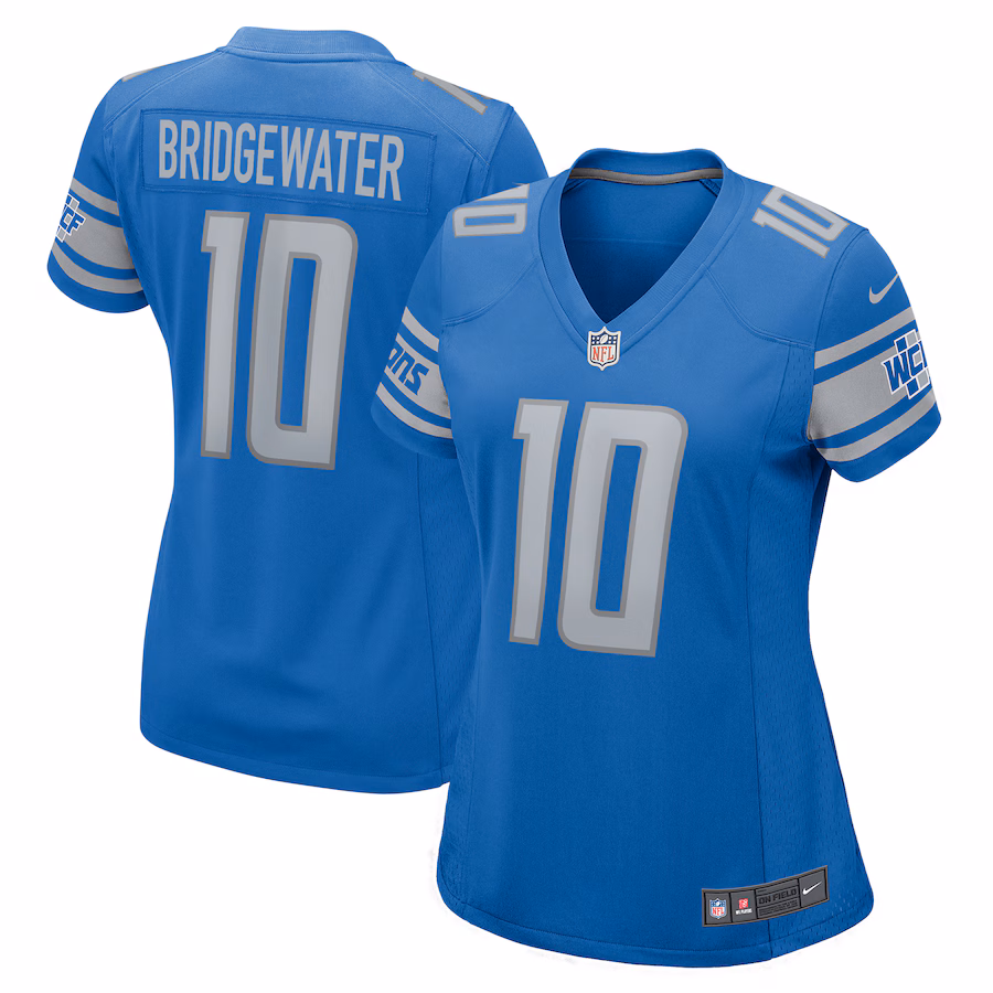 Women's Detroit Lions Teddy Bridgewater Nike  Blue Team Game Jersey - Puhuasuan
