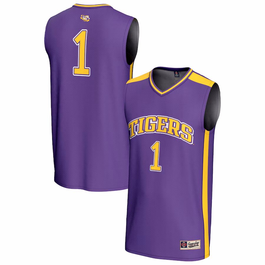 Youth GameDay Greats #1 Purple LSU Tigers Lightweight Basketball Fashion Jersey - Puhuasuan