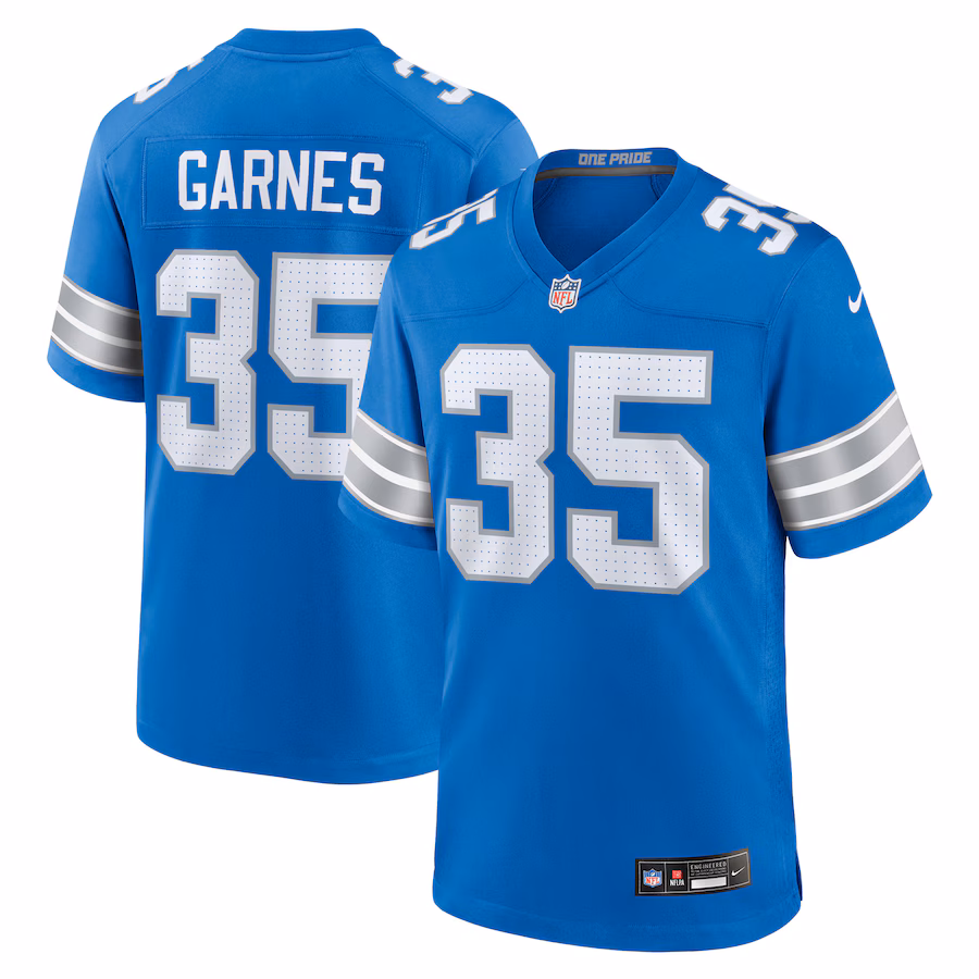 Men's Detroit Lions Chelen Garnes Nike  Blue Game Jersey - Puhuasuan