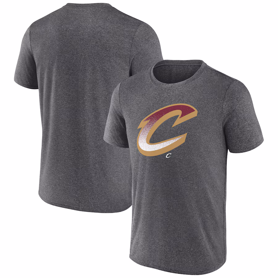Men's Cleveland Cavaliers Fanatics Heather Charcoal Iconic Overtime T-Shirt - Puhuasuan