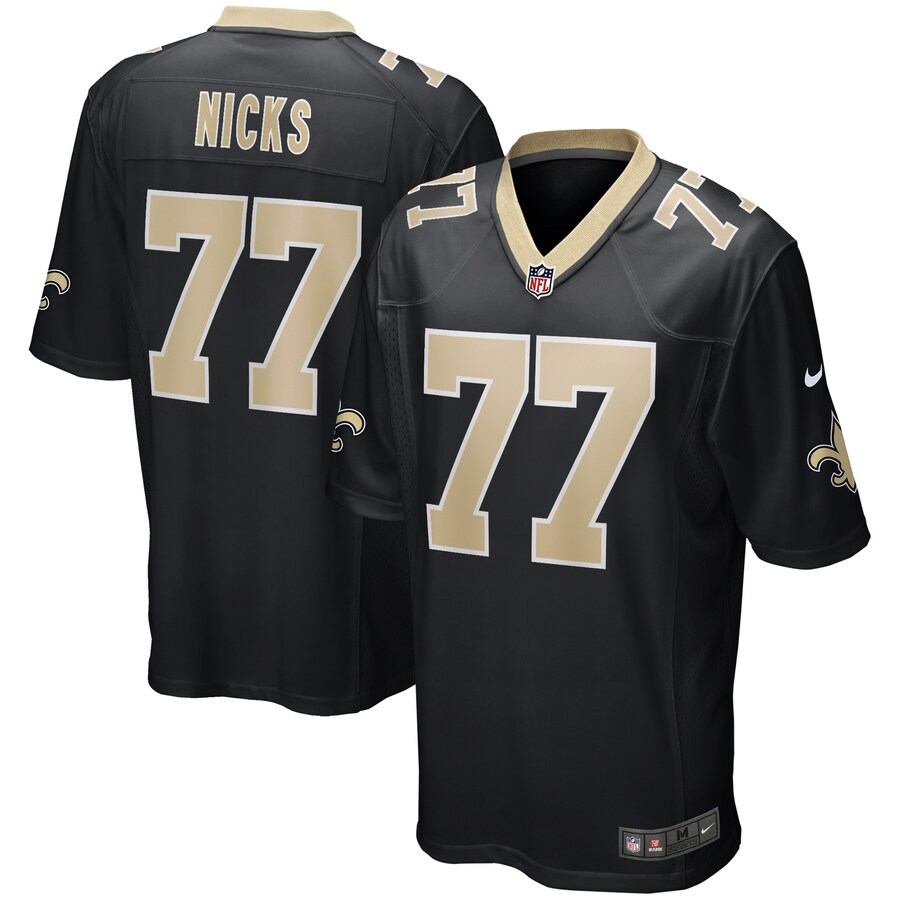 Men's New Orleans Saints Carl Nicks Nike Black Game Retired Player Jersey - Puhuasuan
