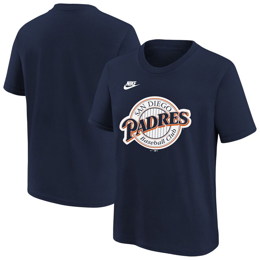 Youth San Diego Padres Nike Navy Team Logo T-Shirt - Puhuasuan