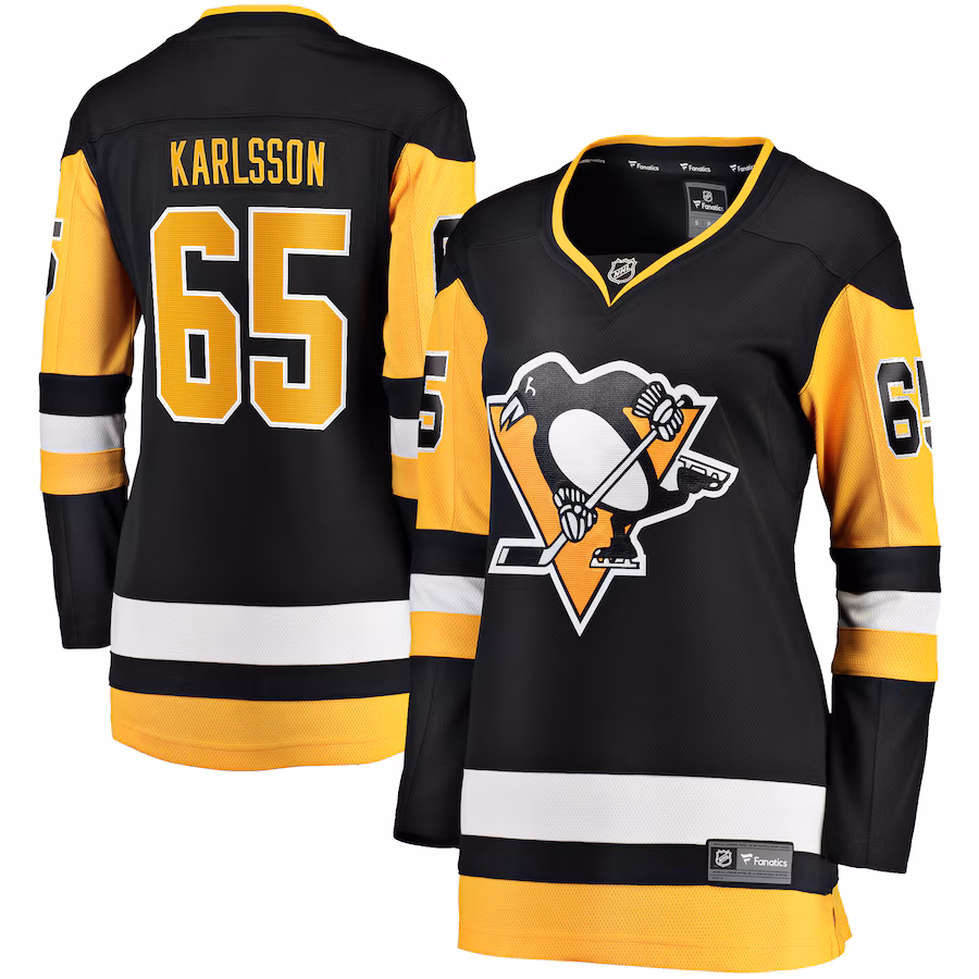 Women's Pittsburgh Penguins Erik Karlsson Fanatics Black Home Breakaway Jersey - Puhuasuan