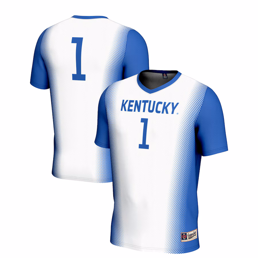 Youth GameDay Greats #1 White Kentucky Wildcats Women's Soccer Lightweight Fashion Jersey - Puhuasuan