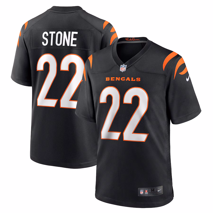 Men's Cincinnati Bengals Geno Stone Nike  Black Game Jersey - Puhuasuan