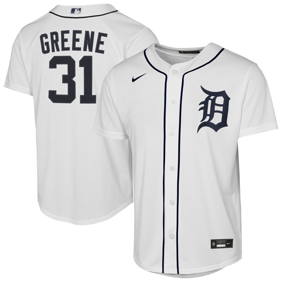 Youth Detroit Tigers Riley Greene Nike White Home Replica Player Jersey - Puhuasuan