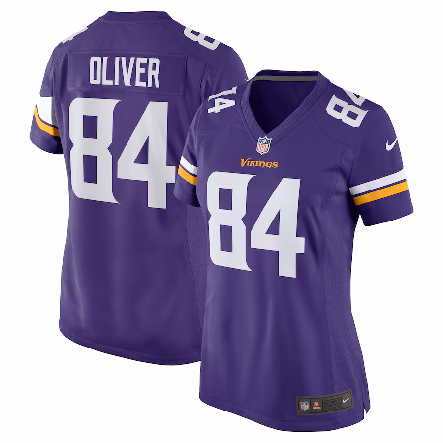 Women's Minnesota Vikings Josh Oliver Nike Purple Game Player Jersey - Puhuasuan