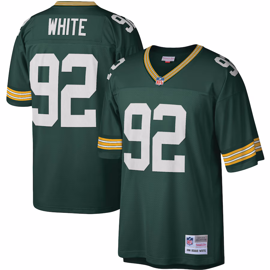 Men's Green Bay Packers Reggie White Mitchell & Ness Green Legacy Replica Jersey - Puhuasuan