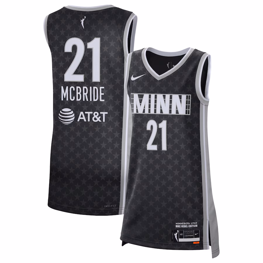 Women's Minnesota Lynx Kayla McBride Nike Black 2021 Rebel Edition Victory Player Jersey - Puhuasuan