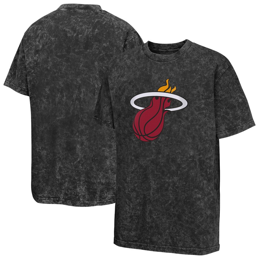 Youth Miami Heat  Black Rugged Defense T-Shirt - Puhuasuan